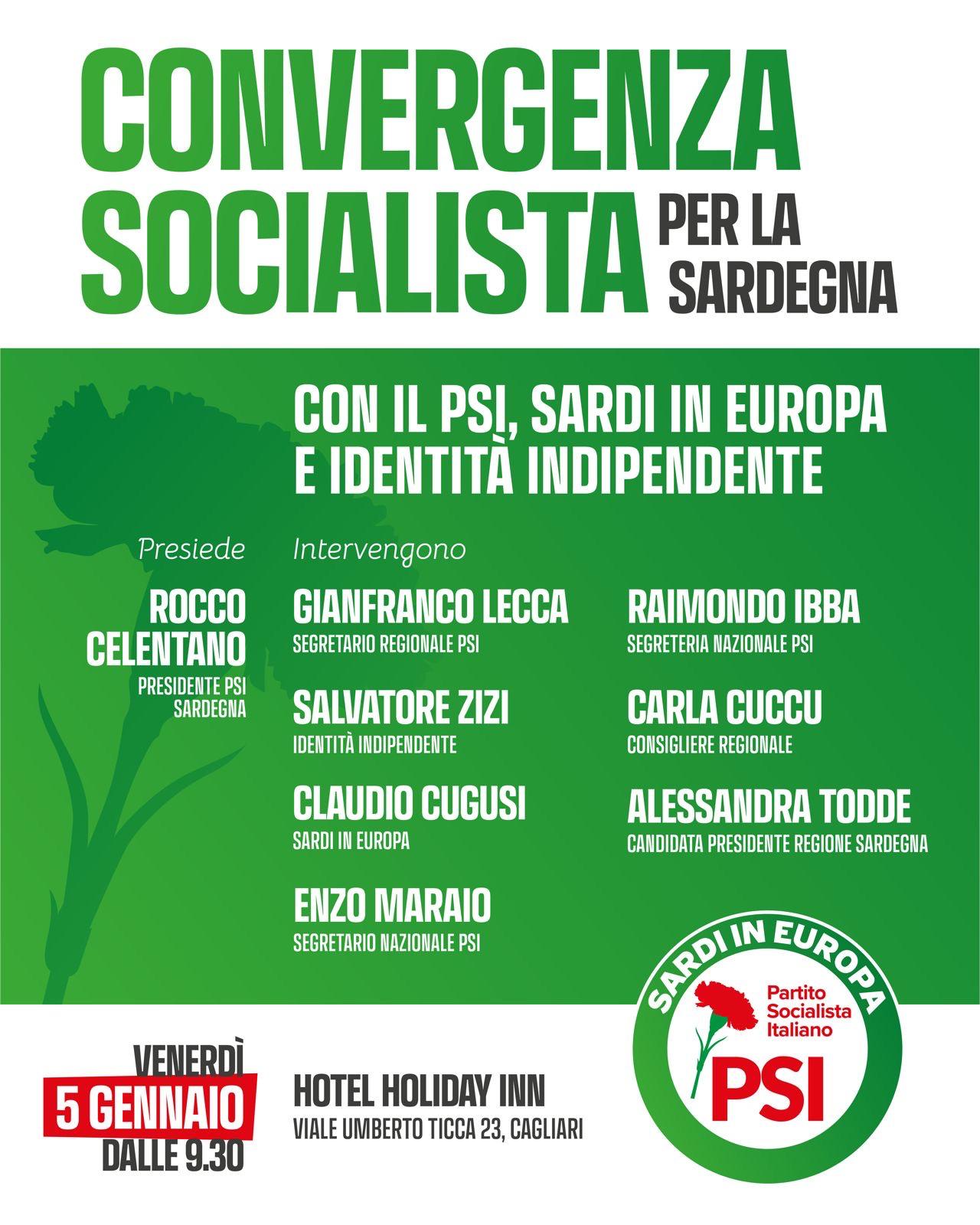 La locandina di un recente evento con la presidente Todde