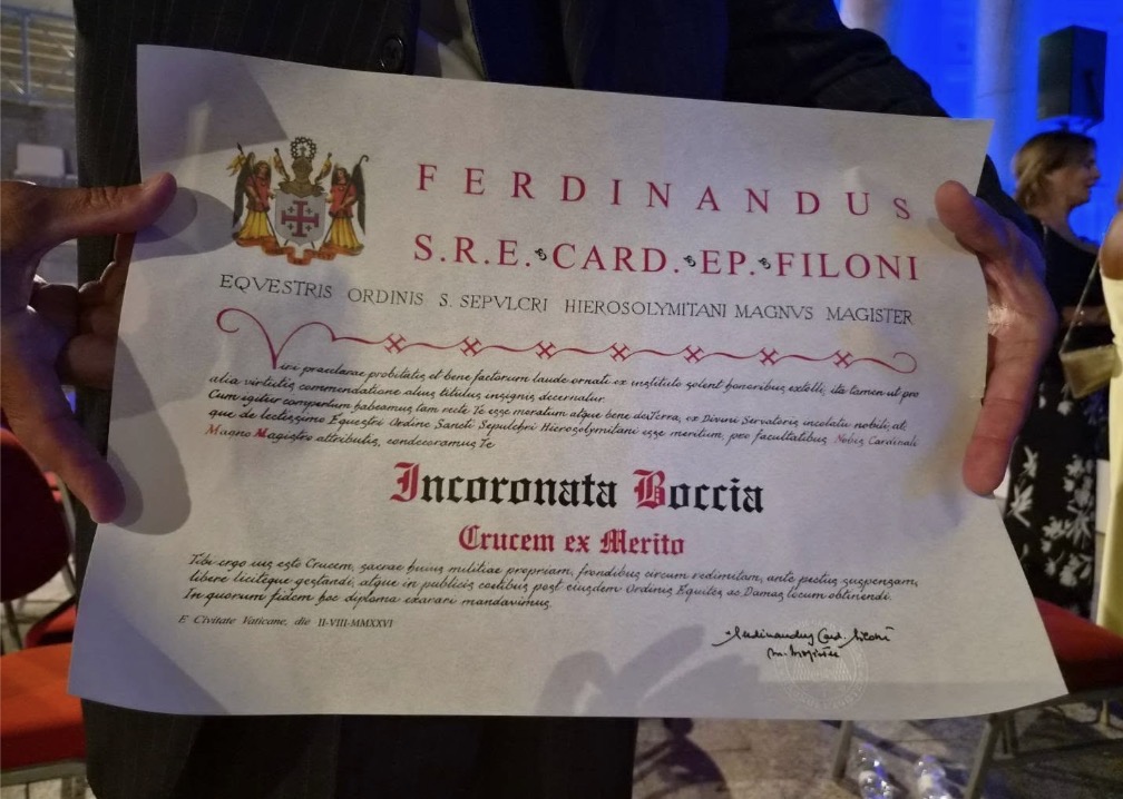 Il riconoscimento per la giornalista Incoronata Boccia