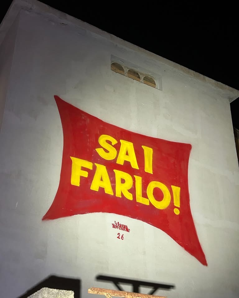 Una delle opere di Manu Invisible (Foto dal profilo di Fb di Manu Invisible)