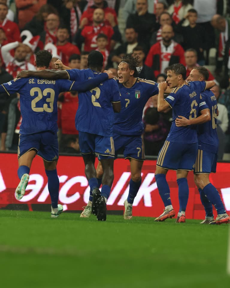 Esultanza azzurra (foto: pagina Facebook della Figc)