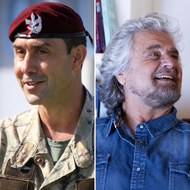 Roberto Vannacci e Beppe Grillo